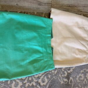 J. Crew Green and Cream Skirt bundle